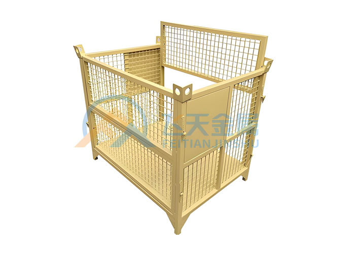 窄高可折疊金屬料箱